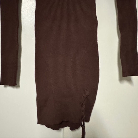 NWT Urban Outfitters Brown Jezebel Corset Ribbed Mini Dress Size XS - Picture 6 of 8